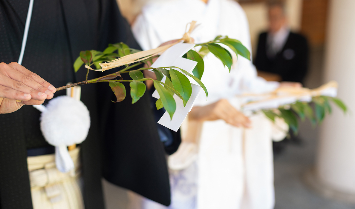 玉串拝礼（新郎新婦）